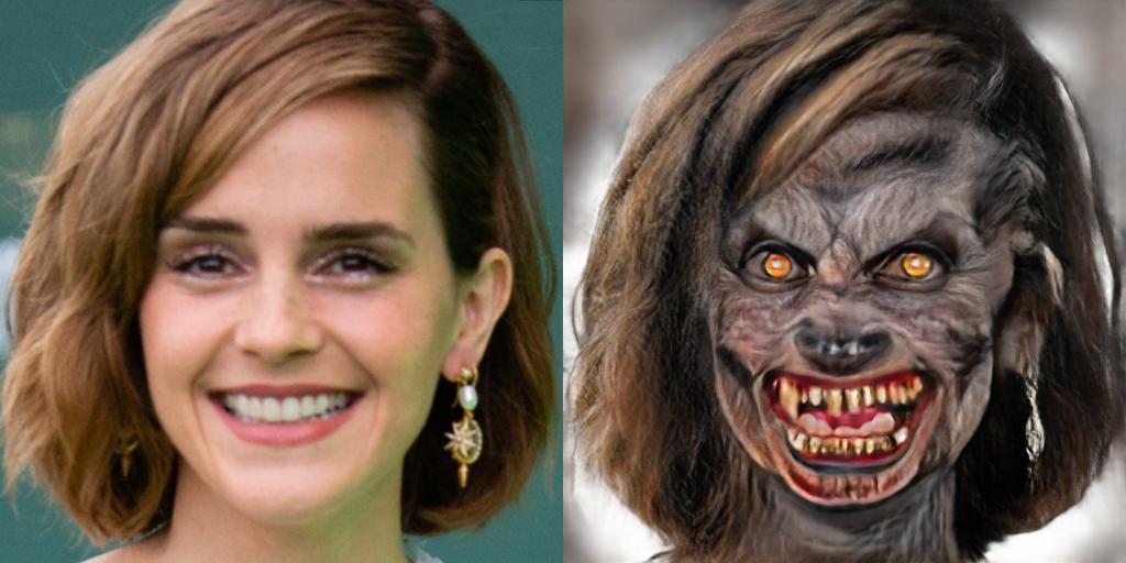 Emma Watson as a Werewolf